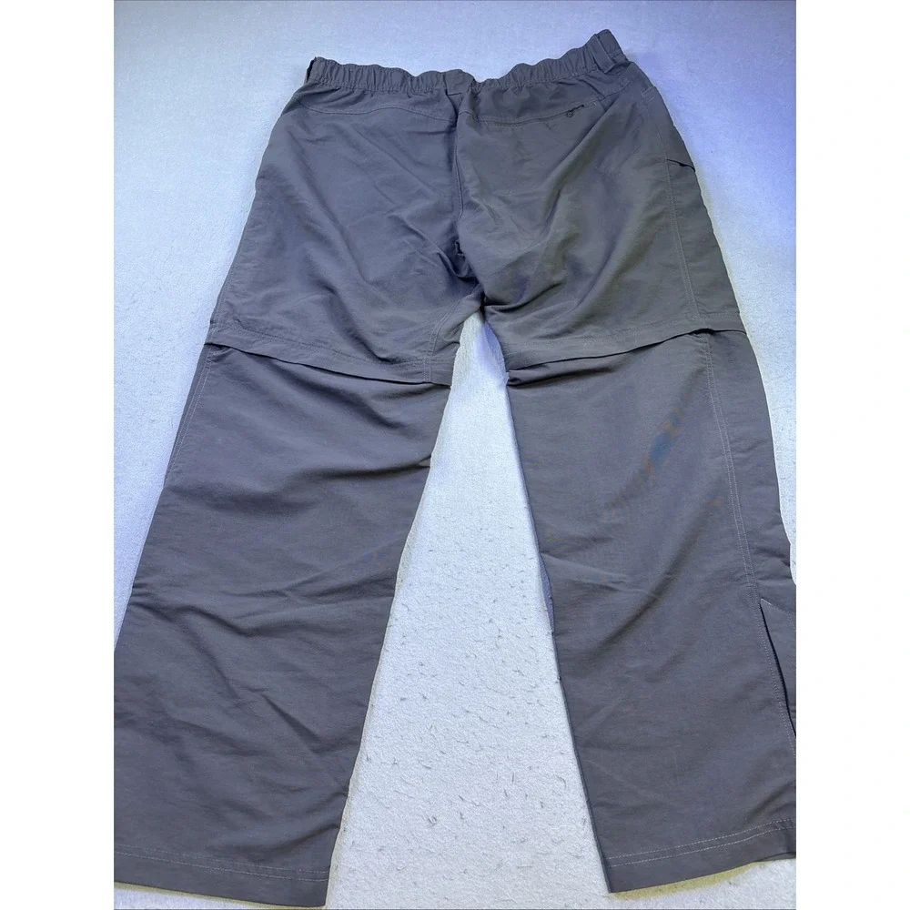 The North Face Pants Mens XL Convertible Hiking Nylon Cargo BELTED GRAY FISHING